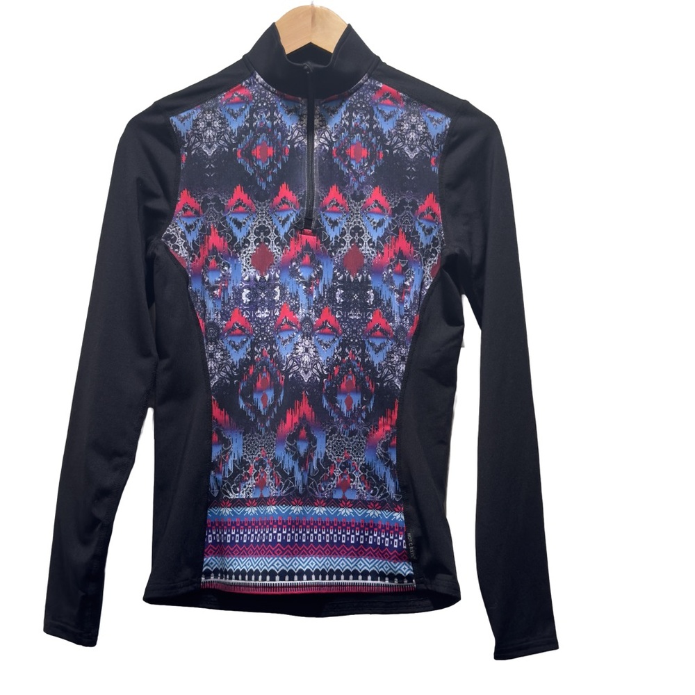 Hot Chillys Women’s Micro-Elite Chamois Print Zip-T Size Small